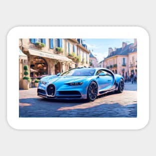 Bugatti in a French village Sticker